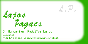 lajos pagacs business card